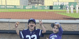kids at K-State Baseball game