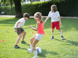 kids playing soccer