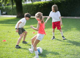 kids playing soccer