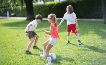 kids playing soccer