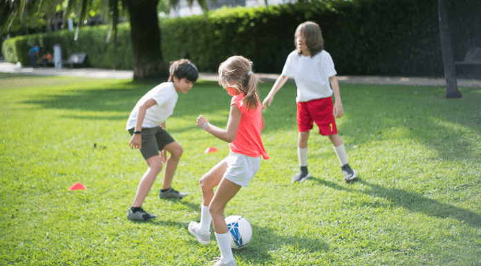 kids playing soccer